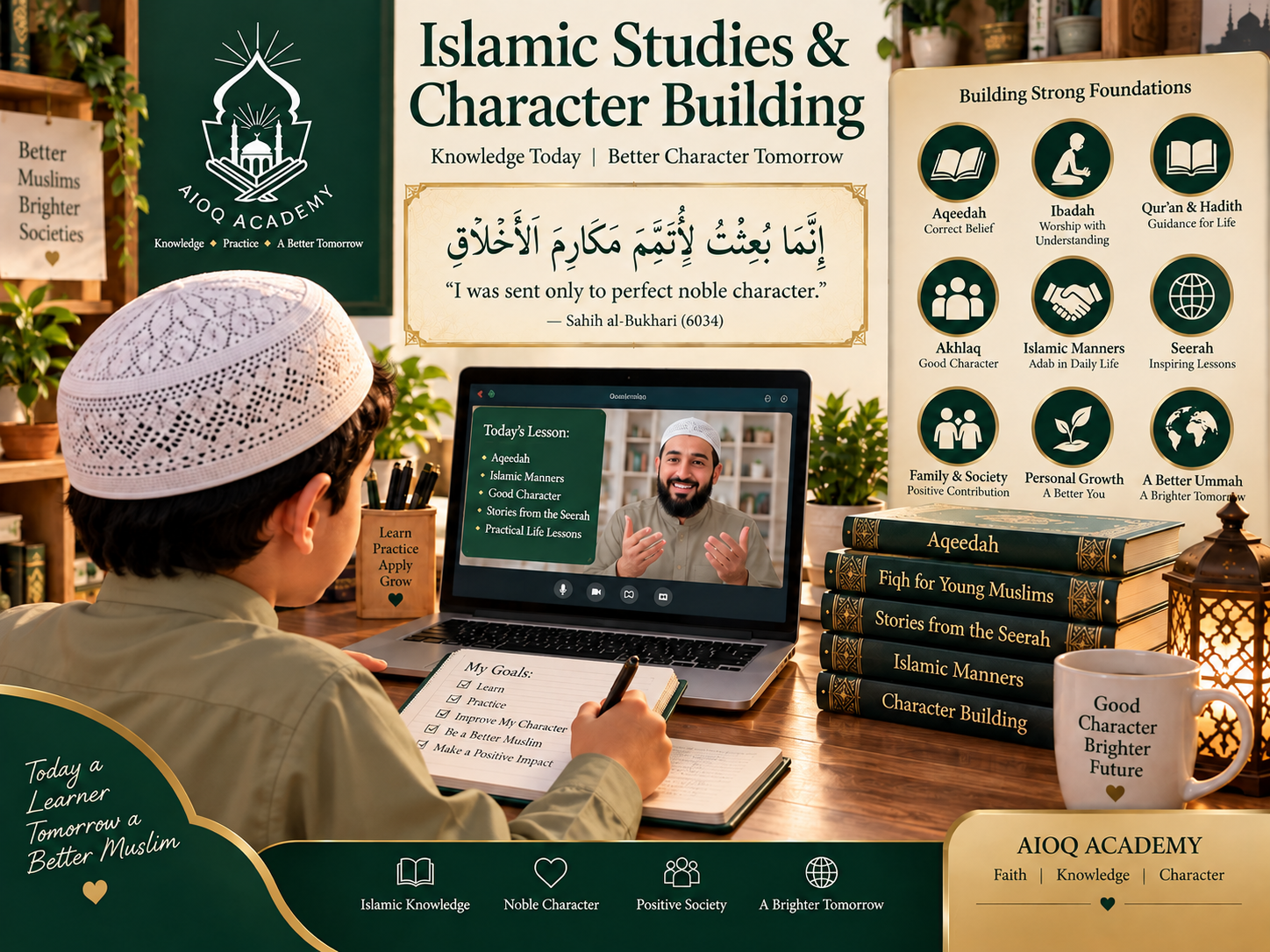 Islamic Studies and Character Building online course at AIOQ Academy