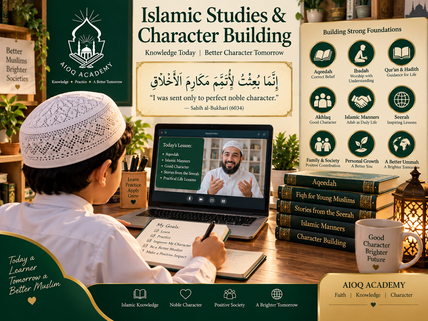 Islamic Studies and Character Building online course at AIOQ Academy