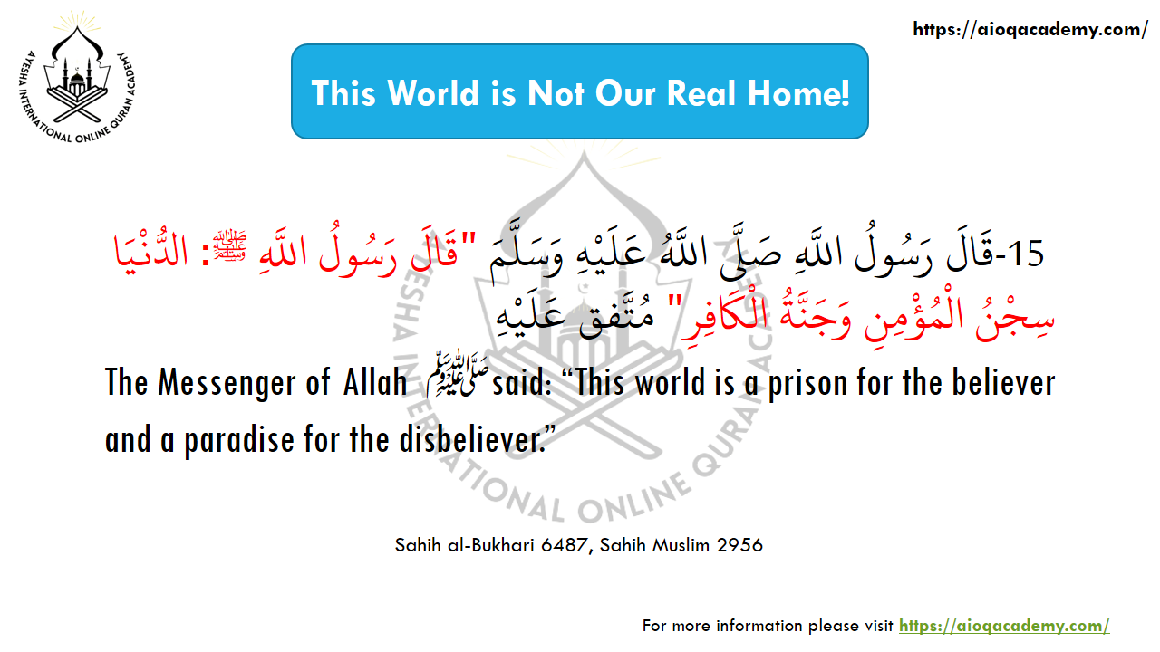 Hadith 15: This World and the Hereafter — Arabic text and source reference